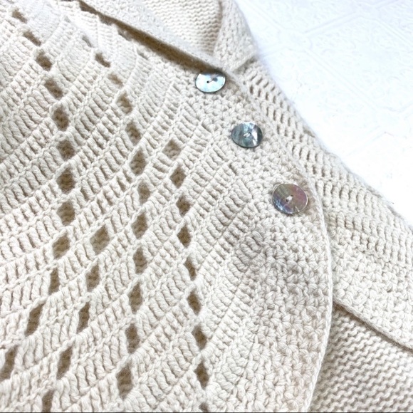 Evelyn Lambswool Cardigan Sweater SZ M - Picture 4 of 6